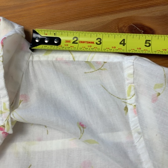 Reitman’s Vintage Light & Airy Summer Top, Cap Sleeves, 100% Cotton, Button Up - Picture 7 of 12